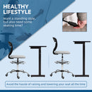 Vinsetto Draughtsman Chair, Office Chair with Wheels, Light Grey