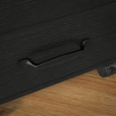 3 Drawer Rolling File Cabinet With Wheels Under Desk Mobile Filing Cabinet - Black/White