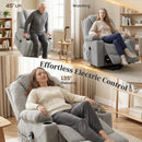 HOMCOM Power Lift Recliner Chair With Vibration Massage, Light Grey
