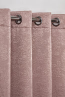 Regency - Elegant Woven Thermal Blackout Eyelet Curtains in Blush Pink