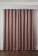 Regency - Elegant Woven Thermal Blackout Eyelet Curtains in Blush Pink