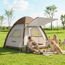 Outsunny 3 Man Inflatable Camping Tent w/ 3000mm Waterproof Rainfly, Cream