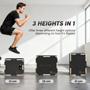 SPORTNOW Non-Slip Plyo Box, Corner-free Wooden Jump Box
