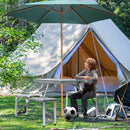 Outsunny Portable Foldable Camping Picnic Table with Seats Chairs and Umbrella Hole, 4-Kids Fold Up Travel Picnic Table, Grey