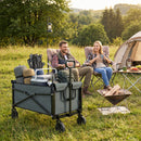 Outsunny 81L Festival Trolley On Wheels, Garden Folding Trolley Cart, Grey