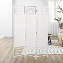 HOMCOM 3 Panel Folding Room Divider, Freestanding Privacy Screen, White