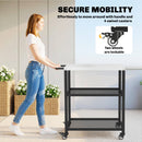 Outsunny Outdoor Grill Cart, Pizza Oven Stand with Adjustable Shelf, Hooks