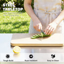 Outsunny Outdoor Grill Cart, Pizza Oven Stand with Adjustable Shelf, Hooks