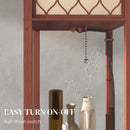 HOMCOM Modern Floor Lamp Light With 3 Shelves Fabric Lampshade