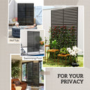 Outsunny Outdoor Privacy Screen, Freestanding Outdoor Divider, Striped Black