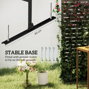 Outsunny Outdoor Privacy Screen, Freestanding Outdoor Divider, Striped Black