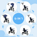 HOMCOM 6 In 1 Trike For Toddler 1-5 Years With Parent Handle