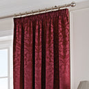 D & D Eastbourne Pencil Pleat Curtains in Burgundy