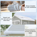 Outsunny 6 X 5ft Resin Garden Shed With Floor And Window, Grey