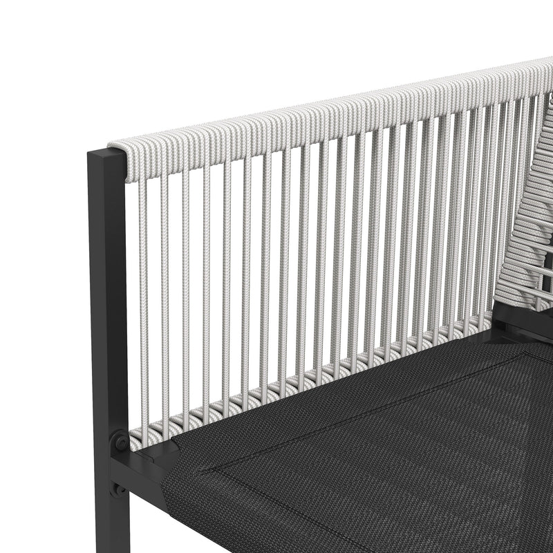 Outsunny 5 Pieces Patio Dining Set with Foldable Back, Light Grey