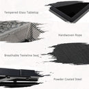 Outsunny 5 Pieces Patio Dining Set With Foldable Back, Light Grey