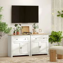 HOMCOM Sideboard, Kitchen Storage Cabinet w/ Adjustable Shelf, Drawer, Cream