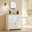 HOMCOM Sideboard, Kitchen Storage Cabinet w/ Adjustable Shelf, Drawer, Cream
