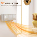HOMCOM 2000W Ceramic Electric Heater with Fan, Wall Mounted, White