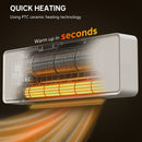 HOMCOM 2000W Ceramic Electric Heater with Fan, Wall Mounted, White