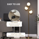 HOMCOM Modern Tree Floor Lamp with 3 Light, for Living Room Bedroom