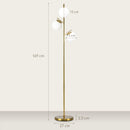 HOMCOM Modern Tree Floor Lamp with 3 Light, for Living Room Bedroom