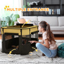 PawHut Portable Dog Pen For Puppies, Rabbits, Kittens, Guinea Pigs - Yellow