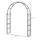 Outsunny 223cm Garden Arch Trellis, Outdoor Wedding Arbor for Roses, Vines