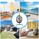 Swinging Egg Chair with Stand and Ultraviolet-Resistant Seat Cushion