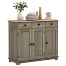 HOMCOM Sideboard Buffet Cabinet with Storage Cabinets and Drawers Grey