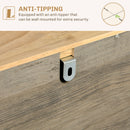 HOMCOM Sideboard Buffet Cabinet with Storage Cabinets and Drawers Grey