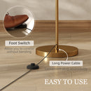 HOMCOM LED Floor Lamp With Dimmable Colours Temperature & Brightness, Gold