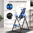 HOMCOM Adjustable Gravity Inversion Table With Safety Belt, Blue