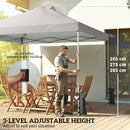 Outsunny Pop Up Gazebo Waterproof Height Adjustable 3 x 3 (m) Grey