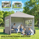 Outsunny Pop Up Gazebo Waterproof Height Adjustable 3 x 3 (m) Grey