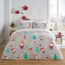 Fusion Elf & Santa Duvet Cover Set in Grey