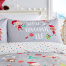 Fusion Elf & Santa Duvet Cover Set in Grey