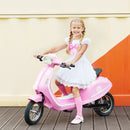 AIYAPLAY 24V Battery Powered Ride On Motorcycle With Manual Throttle, Pink