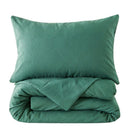 Ely Embossed Diamond Duvet Set - Emerald Green