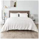 Ely Embossed Diamond Duvet Set - White