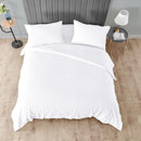 Ely Embossed Diamond Duvet Set - White