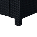 Outsunny Rattan Wicker 2-seat Sofa Loveseat Padded Garden Furniture Black
