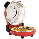 HOMCOM 1200W Pizza Oven, Pizza Maker, 5-Min Crisp, Dual Knob Control