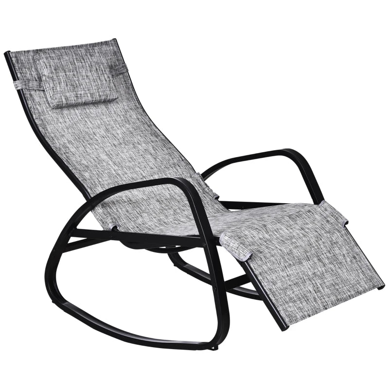 Outsunny Rocking Chair - Light Grey