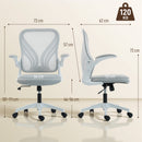 HOMCOM Mesh Office Chair, Computer Chair with Foldable Backrest, Grey