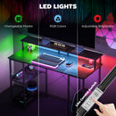 HOMCOM Computer Desk Reversible Home Office Desk With Storage