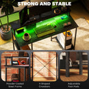 HOMCOM Computer Desk Reversible Home Office Desk With Storage