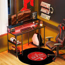 HOMCOM Computer Desk Reversible Home Office Desk With Storage