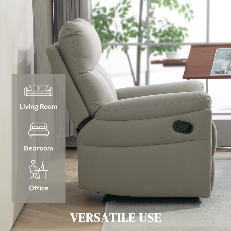 HOMCOM Recliner Armchair, Reclining Chair with Adjustable Leg Rest