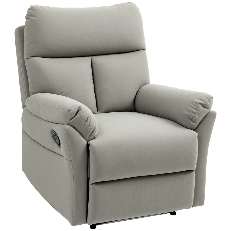 HOMCOM Recliner Armchair, Reclining Chair with Adjustable Leg Rest